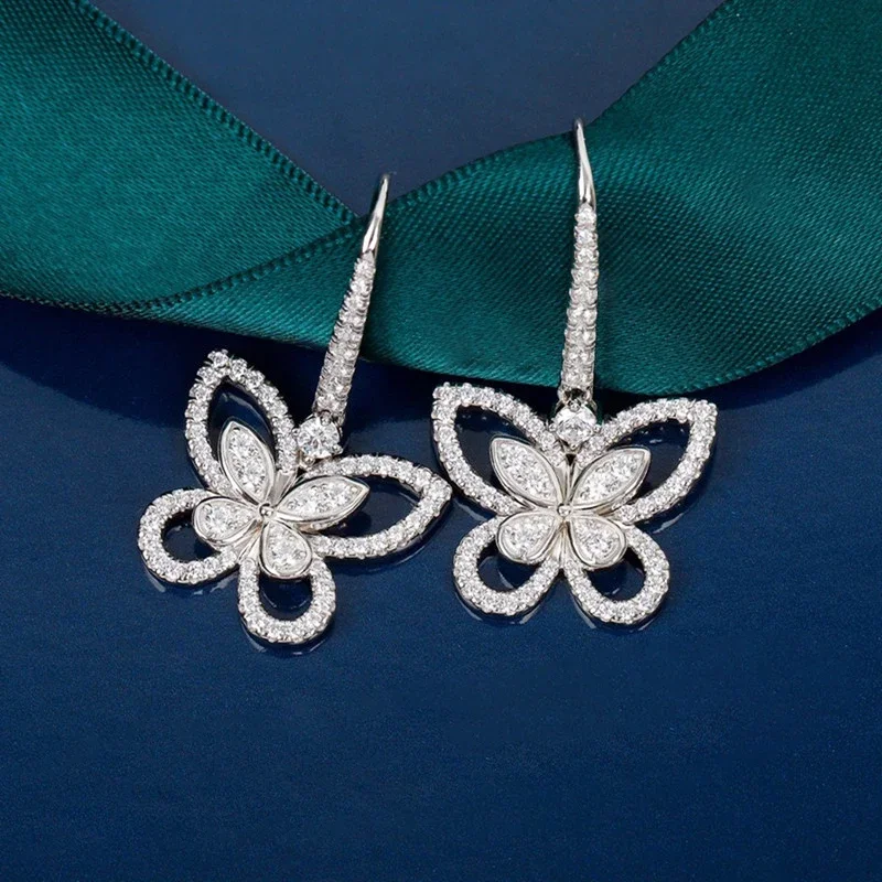 ZC Hot selling new 925 sterling Silver Phantom Butterfly earrings Ladies delicate sweet romantic luxury brand jewelry party gift
ZC Hot selling new 925 sterling Silver Phantom Butterfly earrings Ladies delicate sweet romantic luxury brand jewelry party gift