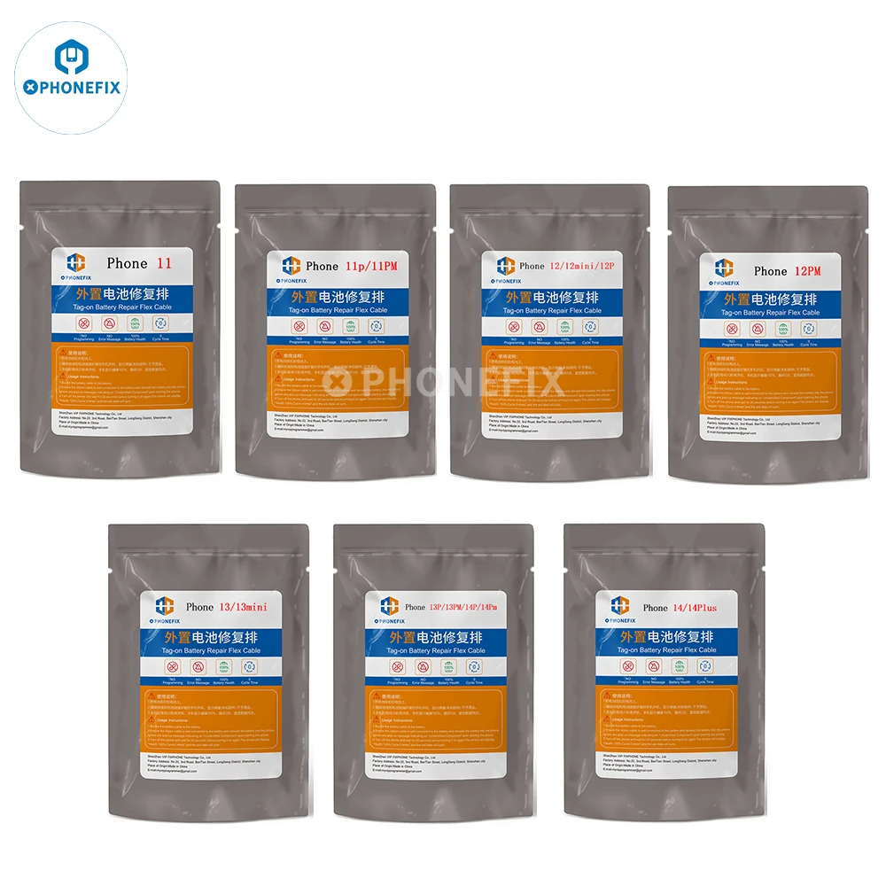 PHONEFIX Pre-Programmed Without BMS Board Flex cable for iPhone 11 12 13 14 Pro Max To Solve Error Message Pop Up Battery Repair
PHONEFIX Pre-Programmed Without BMS Board Flex cable for iPhone 11 12 13 14 Pro Max To Solve Error Message Pop Up Battery Repair