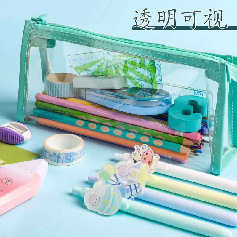 New Large Capacity Zipper Transparent Pencil Case Cute School Pen Bag For Office School Stationery Supplies Organizer
New Large Capacity Zipper Transparent Pencil Case Cute School Pen Bag For Office School Stationery Supplies Organizer