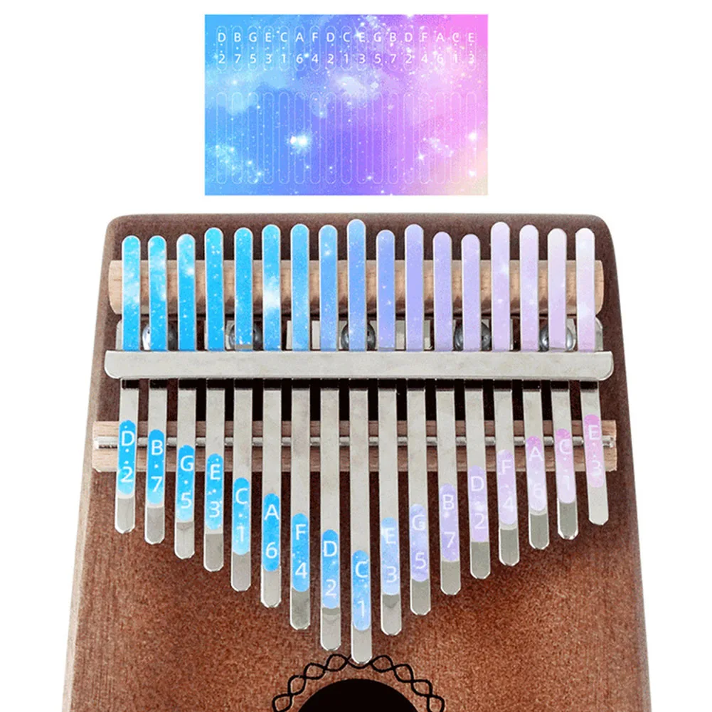 Brand New Kalimba Sticker 17 Keys Scale Musical Instruments PVC Approx.10g Beautiful Eye-catching For Beginners
Brand New Kalimba Sticker 17 Keys Scale Musical Instruments PVC Approx.10g Beautiful Eye-catching For Beginners