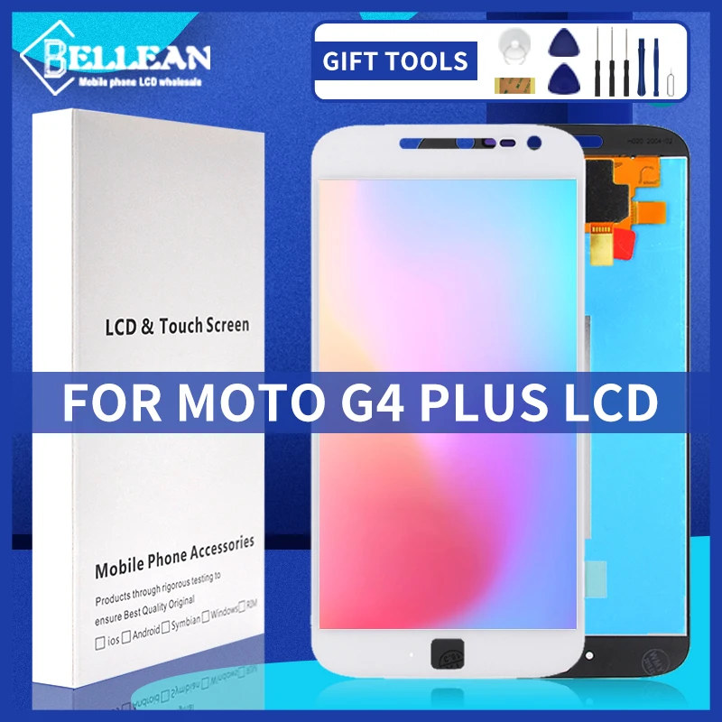 Протестированный Оригинальный сенсорный ЖК-экран 5 дюйма для Moto G4 Plus дигитайзер