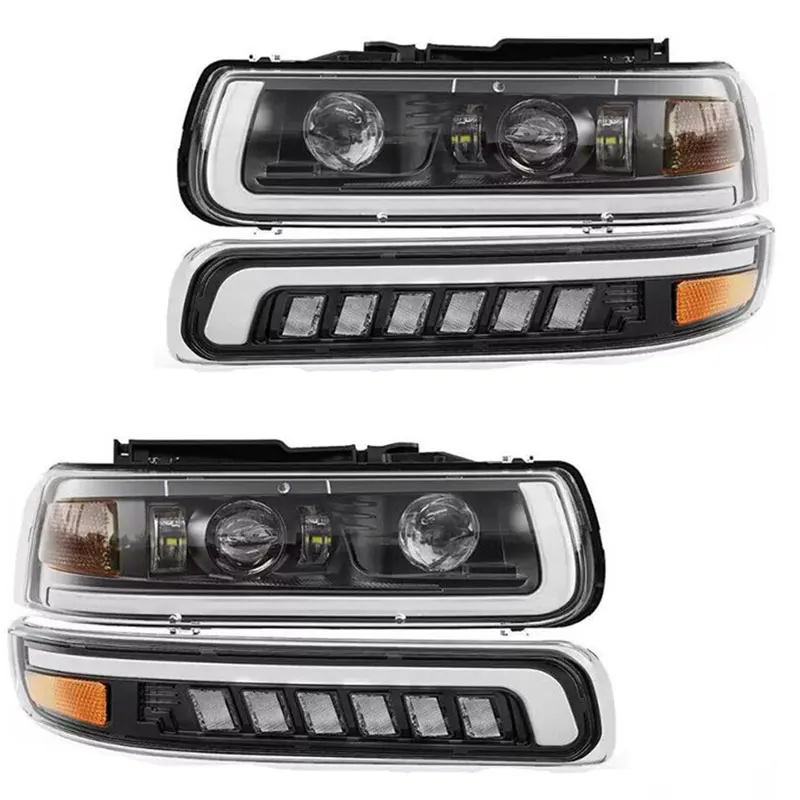 LED Headlight Lights Assembly for 99-02 Chevy Silverado 00-06 Suburban Tahoe Black Turn Signal Lamp DRL Bulbs
LED Headlight Lights Assembly for 99-02 Chevy Silverado 00-06 Suburban Tahoe Black Turn Signal Lamp DRL Bulbs