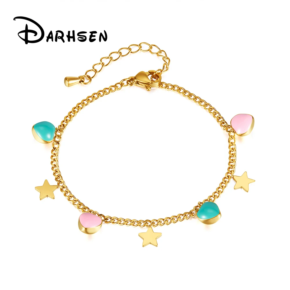 

DARHSEN Women Statement Bracelets with Star Charm Bangles Ins Style Gold Quality Gold Color Stainless Steel Fashion Jewelry