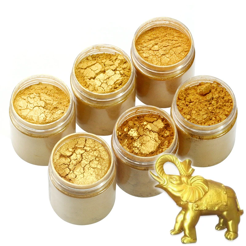 

500g Royal Gold Powder Mineral Gold Glitter Mica Powder For Epoxy Resin Dye Pearl Pigment Handmade Soap Nail Makeup Craft Powder