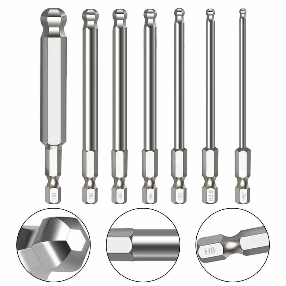 Ball End Hex Screwdriver Bit Metric Hex Bit 65mm Long Magnetic Driver Bit Household Tool Alloy Steel Anti Rust 2mm To 8mm
Ball End Hex Screwdriver Bit Metric Hex Bit 65mm Long Magnetic Driver Bit Household Tool Alloy Steel Anti Rust 2mm To 8mm