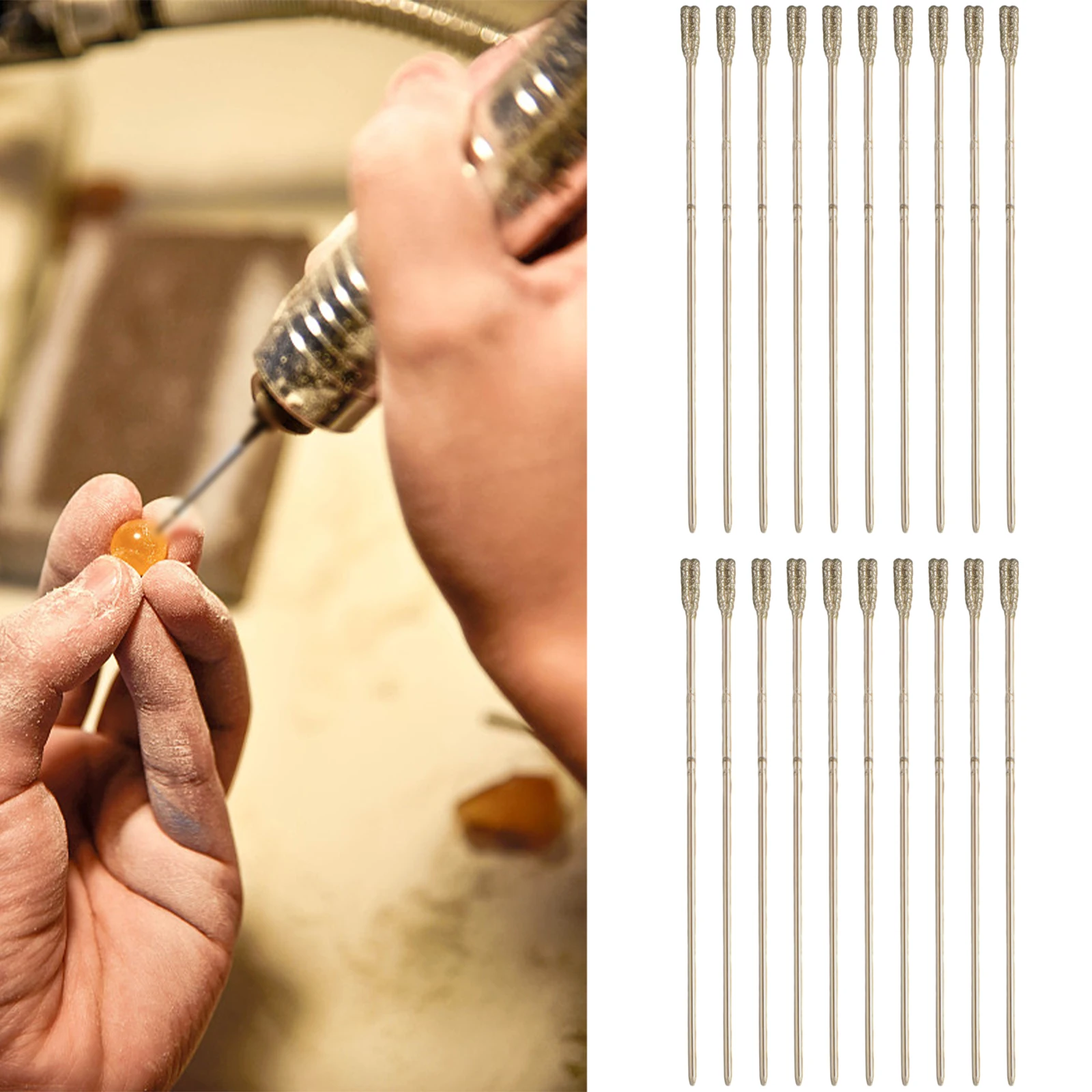 Tool Lapidary Drill Bits Parts Power Tools Silver Solid Bits 1mm Tools 20* 20Pcs Jade Agate Amber Agate Durable
Tool Lapidary Drill Bits Parts Power Tools Silver Solid Bits 1mm Tools 20* 20Pcs Jade Agate Amber Agate Durable