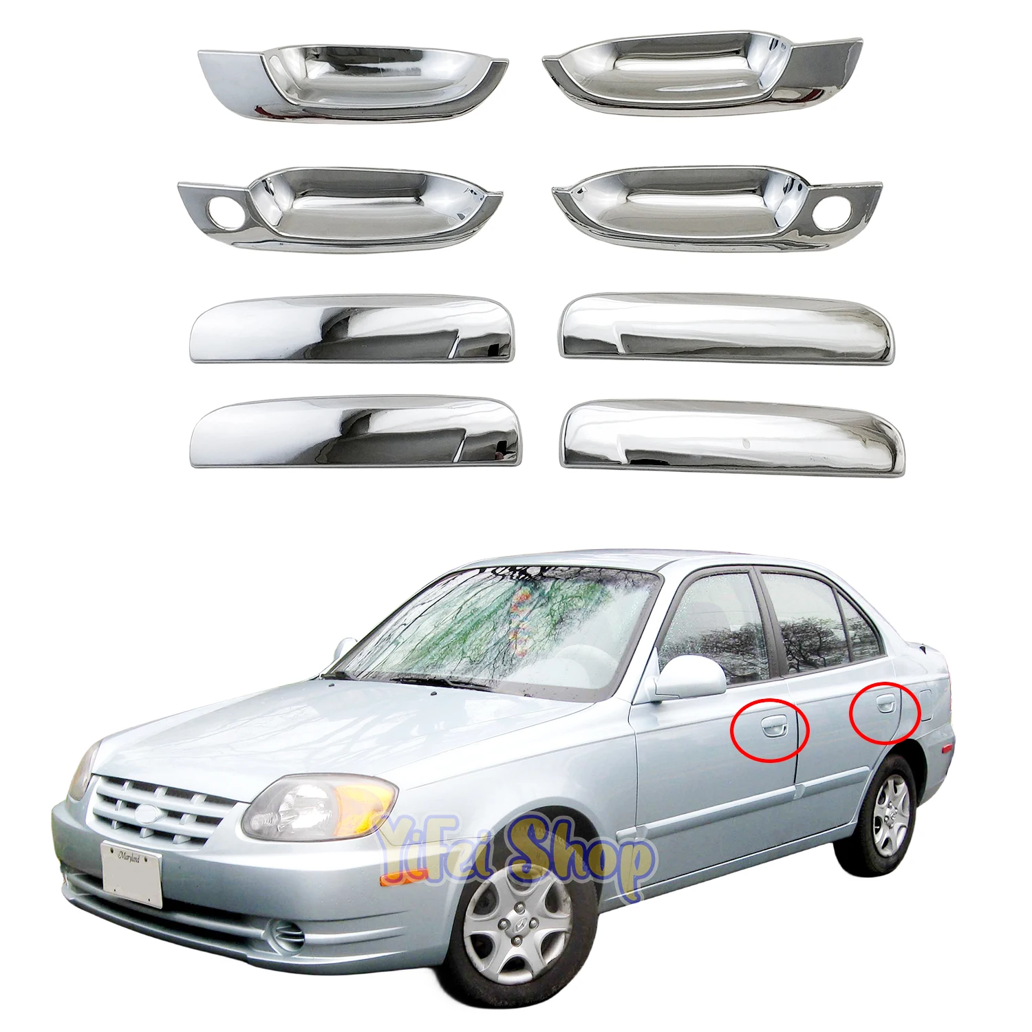 Yifei Chrome Car Accessories Door Handle Bowl Cover Trim For Hyundai Accent Verna Brio LC GLS 1999 2000 2001 2002 2003 2004 2005
Yifei Chrome Car Accessories Door Handle Bowl Cover Trim For Hyundai Accent Verna Brio LC GLS 1999 2000 2001 2002 2003 2004 2005