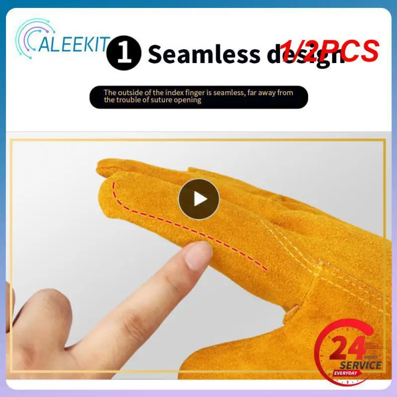 1/2PCS Men Work Gloves Soft Cowhide Driver Hunting Driving Farm Garden Welding Security Protection Safety Workers Mechanic Glove
1/2PCS Men Work Gloves Soft Cowhide Driver Hunting Driving Farm Garden Welding Security Protection Safety Workers Mechanic Glove