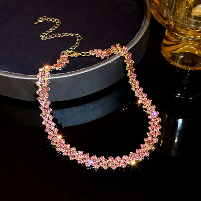 Luxury Shiny Full Rhinestone Choker Necklace for Women Personalized Geometric Crystal Necklaces Wedding Jewelry Party Gifts 9 Mallzona S37450d8c2be24e138efb03cccf6b1d2fz Luxury Shiny Full Rhinestone Choker Necklace for Women Personalized Geometric Crystal Necklaces Wedding Jewelry Party Gifts Mallzona