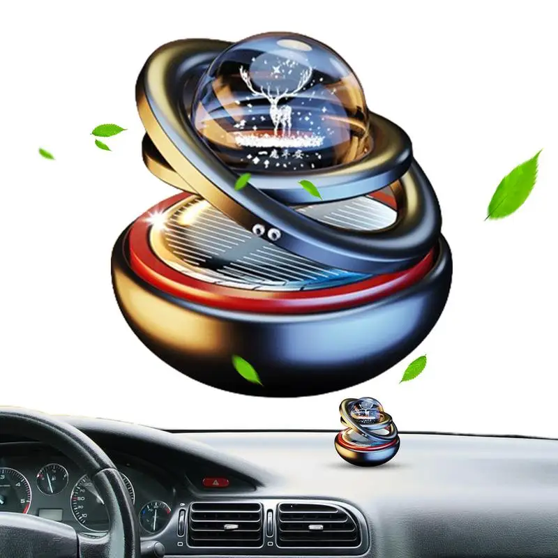 

Solar Energy Car Air Freshener 360-degree Rotating Incense Diffuser Solar Rotary Car Scents Diffuser Auto Aromatherapy Ornaments