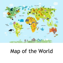 85x124cm Animal World Map Vinyl Wall Sticker for Kids Room Kindergarten Decor 3D PVC Wall Art Mural Decals Living Room Sticker
85x124cm Animal World Map Vinyl Wall Sticker for Kids Room Kindergarten Decor 3D PVC Wall Art Mural Decals Living Room Sticker