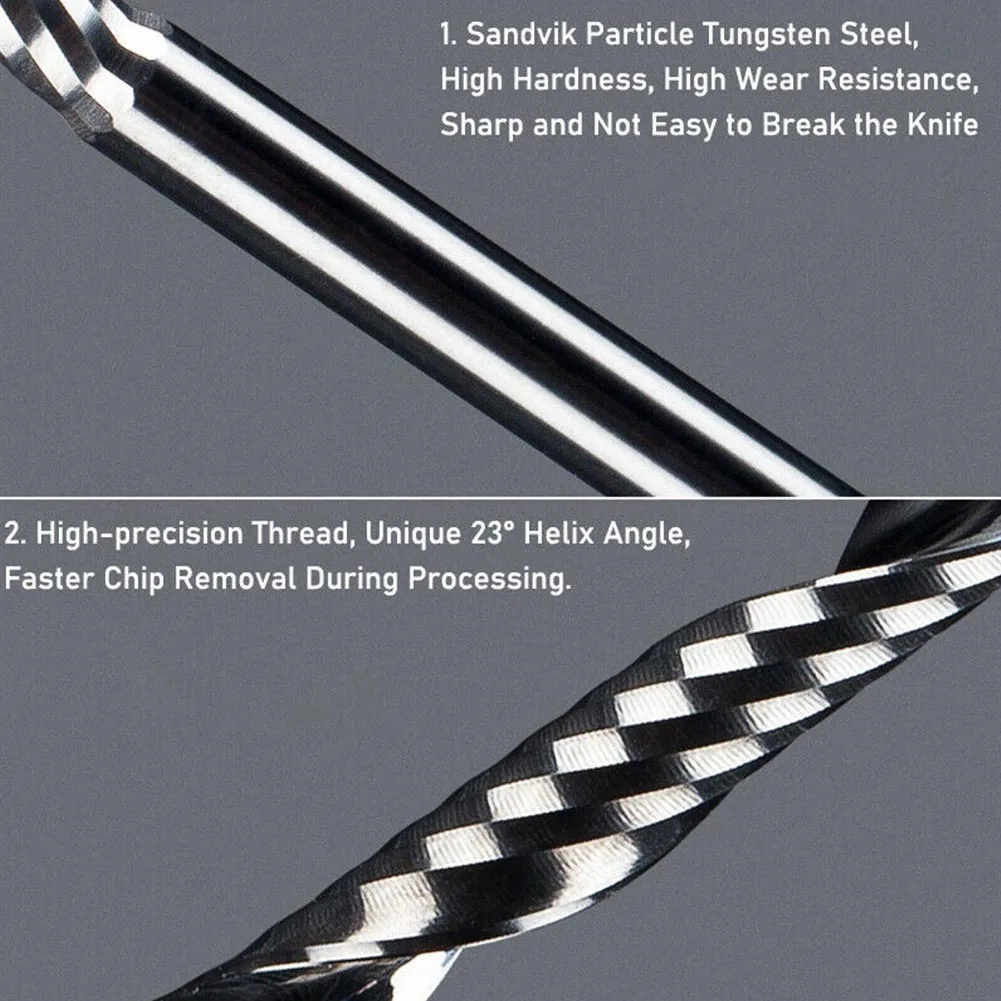 CNC Milling Cutter End Mill Accessories Replacement Single Edge Uncoated 3.175mm Handle Diameter CNC Engraving
CNC Milling Cutter End Mill Accessories Replacement Single Edge Uncoated 3.175mm Handle Diameter CNC Engraving