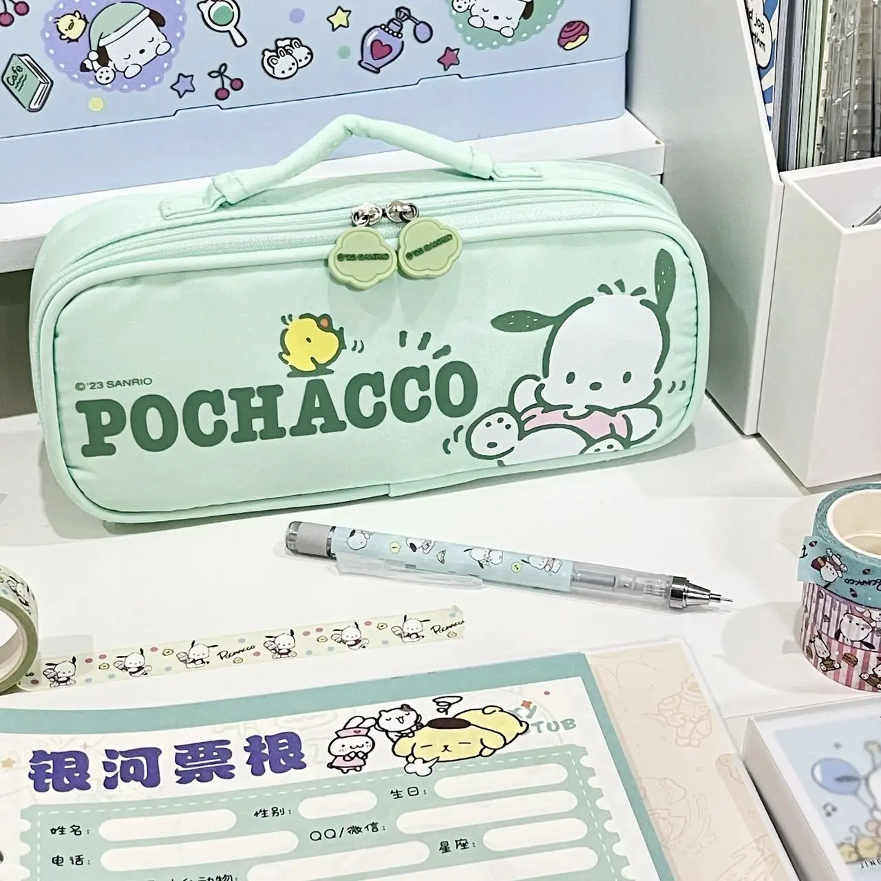 Pochacco Sanrio Anime Kawaii Pen Bag Cute Cartoon Student Pencil Box Portable Stationery Case Cosmetics Storage Bag Gifts
Pochacco Sanrio Anime Kawaii Pen Bag Cute Cartoon Student Pencil Box Portable Stationery Case Cosmetics Storage Bag Gifts