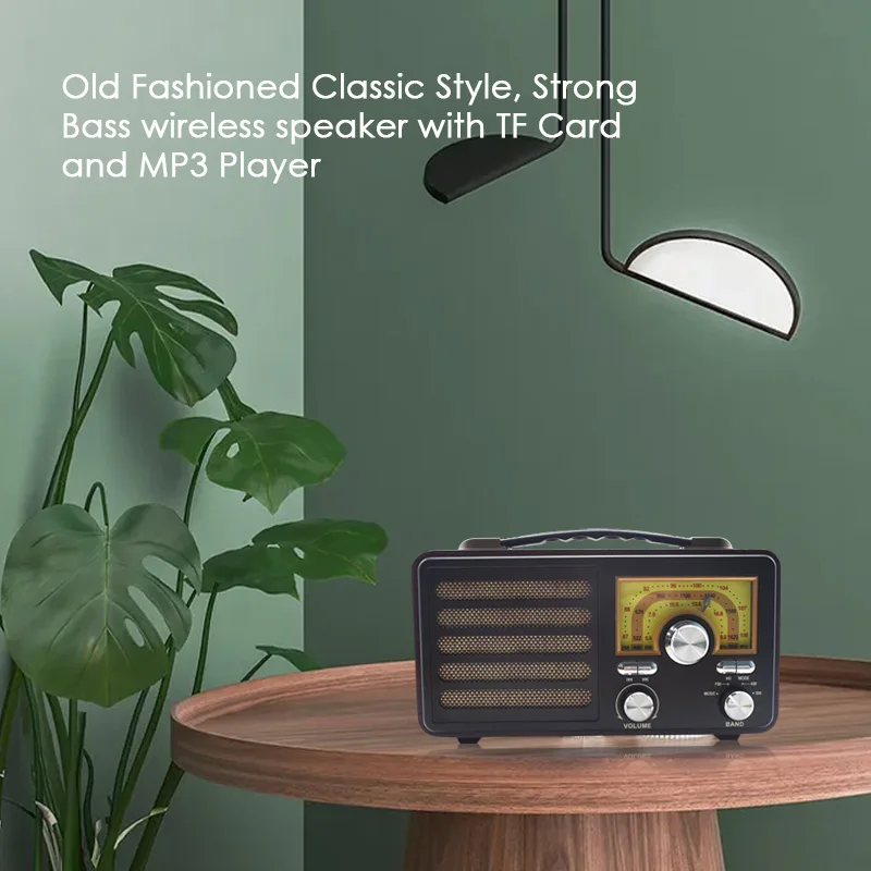 

Caixa De Som Wooden Multifunctional Bluetooth Radio Outdoor Portable AM FM SW Bluetooth Speaker AUX USB TF MP3 Music Player