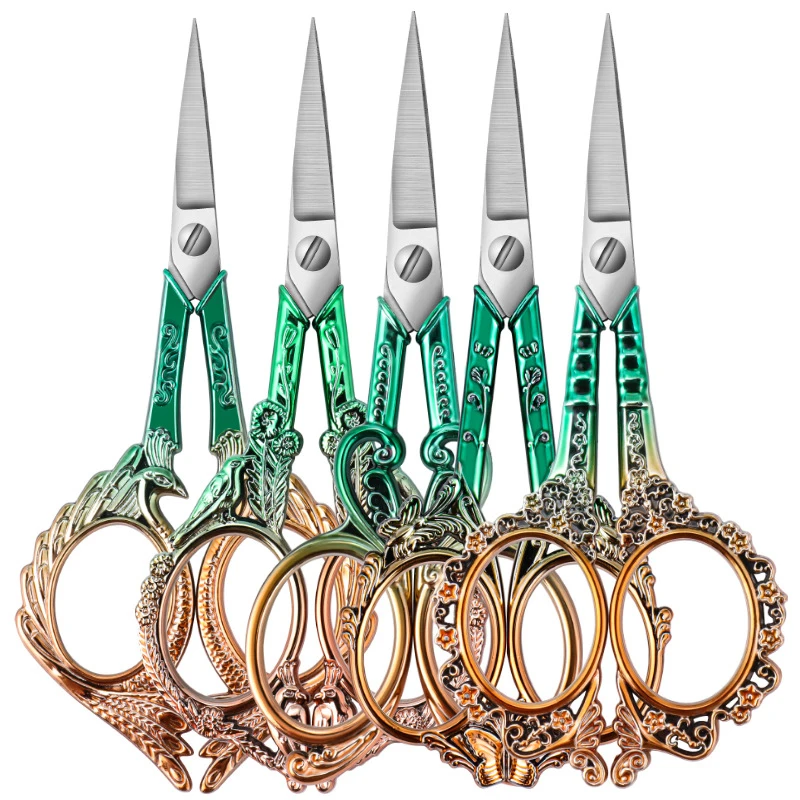 Retro Stainless Steel Gradient Color Vintage Scissors Sewing Stationery Cutter Embroidery Cross-stitch Yarn Thread Tools Shears
Retro Stainless Steel Gradient Color Vintage Scissors Sewing Stationery Cutter Embroidery Cross-stitch Yarn Thread Tools Shears