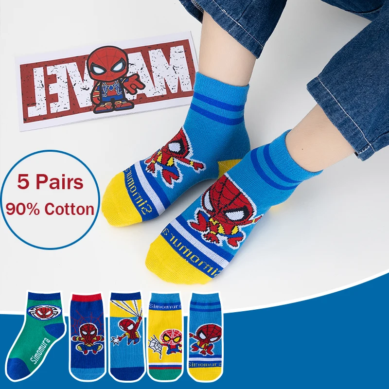 5 Pairs Autumn Winter Spiderman Children's Socks Cotton Soft Anime Socks kids Boys Socks MiddleTube Cartoon Baby Sock 1-12 Y
5 Pairs Autumn Winter Spiderman Children's Socks Cotton Soft Anime Socks kids Boys Socks MiddleTube Cartoon Baby Sock 1-12 Y
