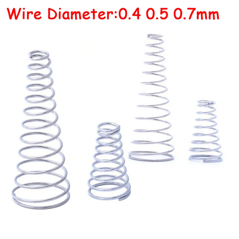 2pcs A2 Tower Spring Taper Pressure Spring Wire Dia 0.4 0.5 0.7mm 304 Stainless Steel Conical Cone Compression Spring
2pcs A2 Tower Spring Taper Pressure Spring Wire Dia 0.4 0.5 0.7mm 304 Stainless Steel Conical Cone Compression Spring