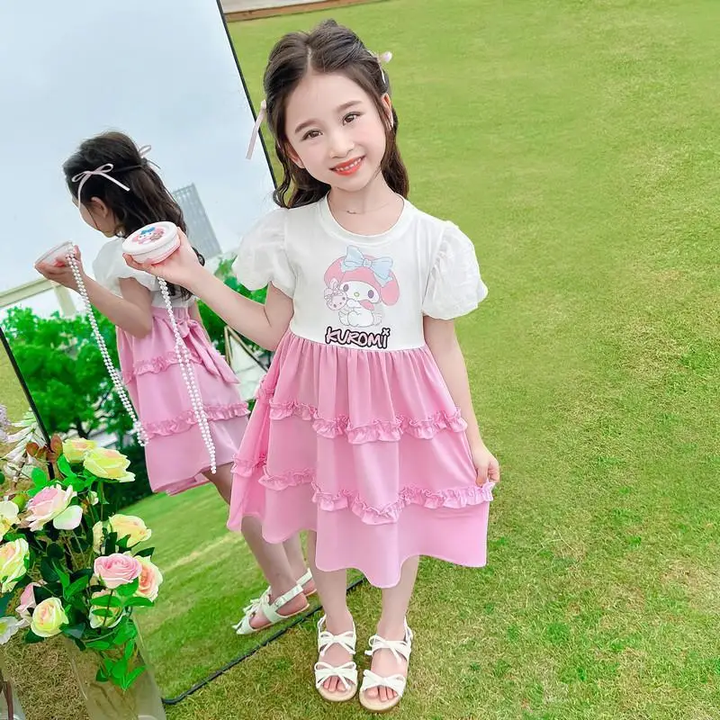 Детское платье 2024 Kuromi Kawaii Sanrioed аниме My Melody с коротким рукавом, летнее милое платье принцессы с героями мультфильмов, детский подарок
Детское платье 2024 Kuromi Kawaii Sanrioed аниме My Melody с коротким рукавом, летнее милое платье принцессы с героями мультфильмов, детский подарок
