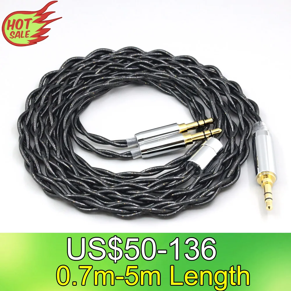 

LN008339 99% Pure Silver Palladium Graphene Floating Gold Cable For Onkyo A800 Philips Fidelio X3 Headphone 3.5mm Pin