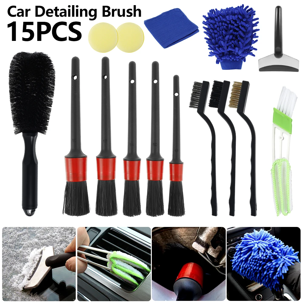 15pcs Car Detailing Brush Set Auto Wheels Air Vent Engine Emblems Interior Cleaning Tools Car Care Multifunction Dust Brush Kit
15pcs Car Detailing Brush Set Auto Wheels Air Vent Engine Emblems Interior Cleaning Tools Car Care Multifunction Dust Brush Kit