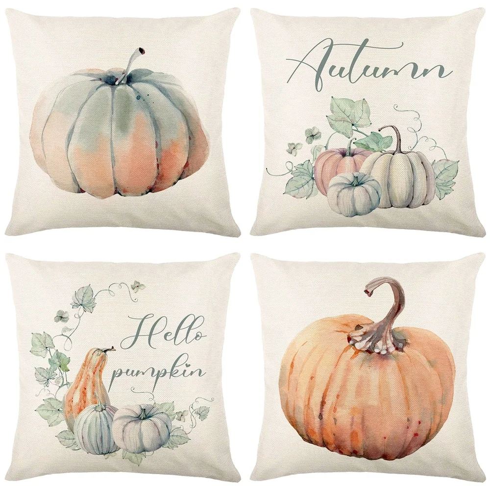 Fall Pumpkin Cushion Cover 18x18 Inches Pillowcase Farmhouse Decor Thanksgiving Throw Pillow Cover cojines decorativos para sofá
Fall Pumpkin Cushion Cover 18x18 Inches Pillowcase Farmhouse Decor Thanksgiving Throw Pillow Cover cojines decorativos para sofá