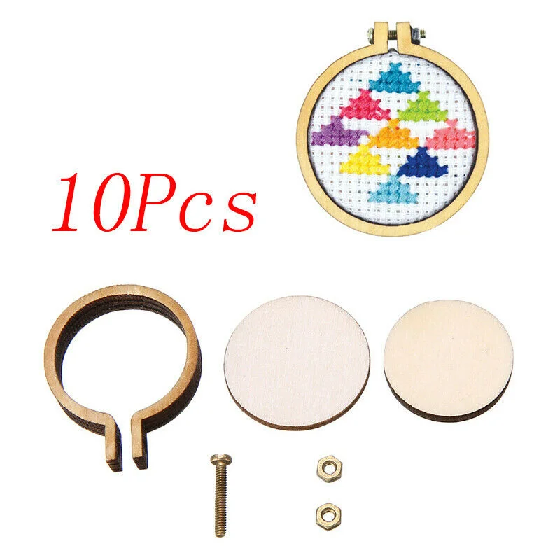 10/20pcs/Set Wooden Mini Embroidery Hoop Ring Cross Stitch Frame Handmade Pendant Crafts Embroidery Circle Sewing Kit
10/20pcs/Set Wooden Mini Embroidery Hoop Ring Cross Stitch Frame Handmade Pendant Crafts Embroidery Circle Sewing Kit