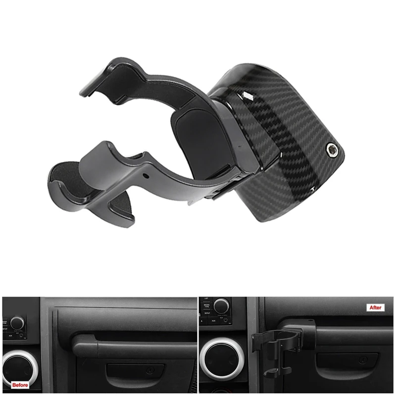 For Jeep Wrangler JK 2007-2010 Car Carbon Fiber Drink Water Cup Holder Mobile Phone Support Accessories 
For Jeep Wrangler JK 2007-2010 Car Carbon Fiber Drink Water Cup Holder Mobile Phone Support Accessories