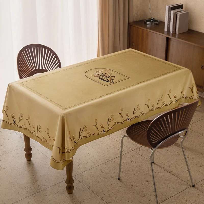 American Diningtable Tablecloth Tulip Printed Short Plush Elegant Table Cloth Home Decoration Cabinet Rectangular Cover Cloth 
American Diningtable Tablecloth Tulip Printed Short Plush Elegant Table Cloth Home Decoration Cabinet Rectangular Cover Cloth
