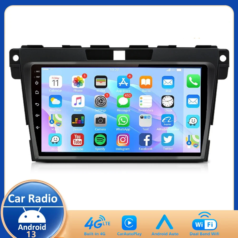 

Wireless CarPlay Android Auto Radio for Mazda CX-7 CX7 2008 2009 2010 2011-2015 4G Car Multimedia GPS Navigation 2din autoradio