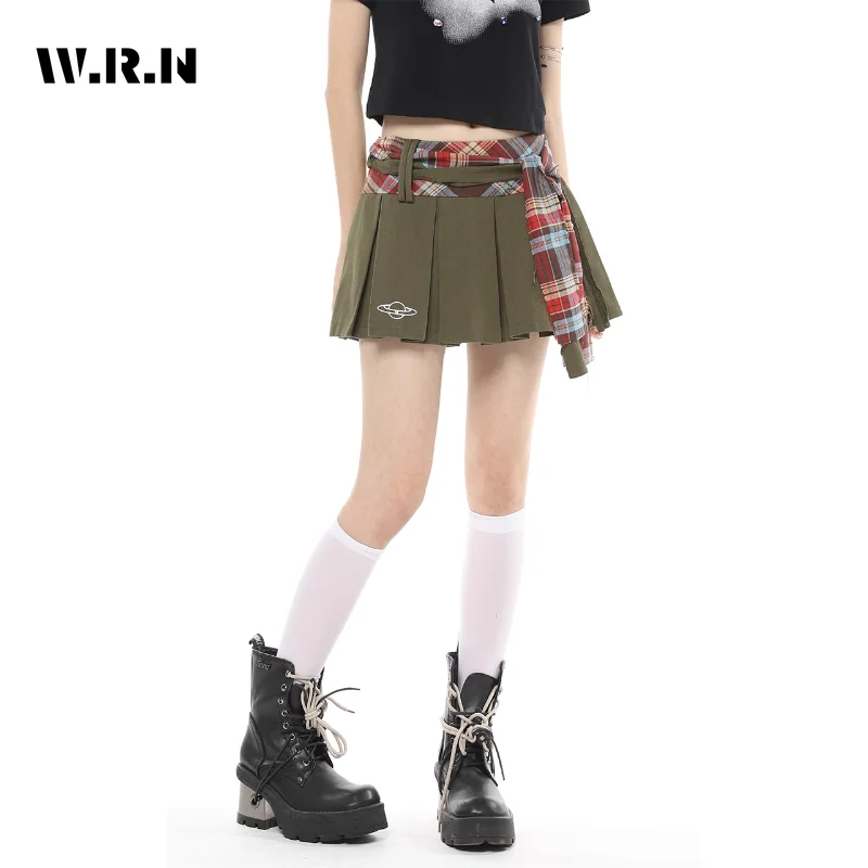 Женская плиссированная мини-юбка в клетку, в стиле ретро 
Женская плиссированная мини-юбка в клетку, в стиле ретро