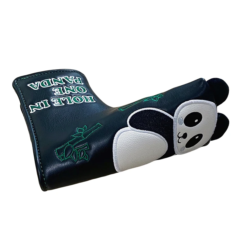 Golf Putter Cover Cute Panda Golf Headcover Magic Tape For Mallet Blade Putter Synthetic Leather Golf Club Head Protector Golf Putter Cover Cute Panda Golf Headcover Magic Tape For Mallet Blade Putter Synthetic Leather Golf Club Head Protector