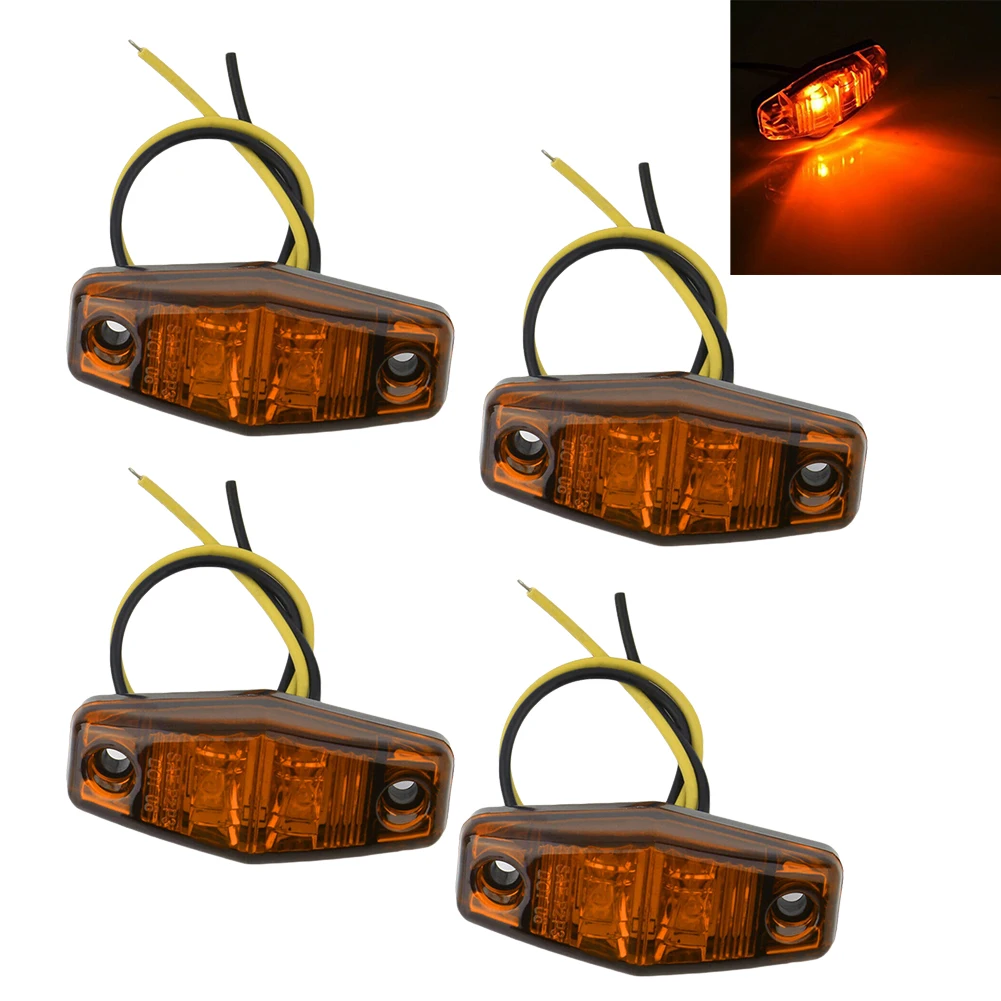 4pcs Amber LED Side Marker Lights 12V-24V 2*5W Yellow Signal Lamp Fit For Cars, SUV, Vans, Lorry, Rvs, Bus, Boat, Trailer,trucks
4pcs Amber LED Side Marker Lights 12V-24V 2*5W Yellow Signal Lamp Fit For Cars, SUV, Vans, Lorry, Rvs, Bus, Boat, Trailer,trucks