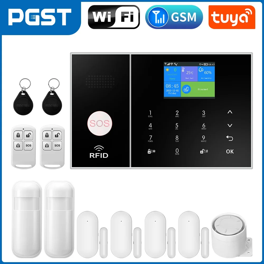 PGST Tuya Smart Security Alarm System for Home Wireless Gsm Wifi Alarm System with Door and Motion Sensor work with Alexa
PGST Tuya Smart Security Alarm System for Home Wireless Gsm Wifi Alarm System with Door and Motion Sensor work with Alexa