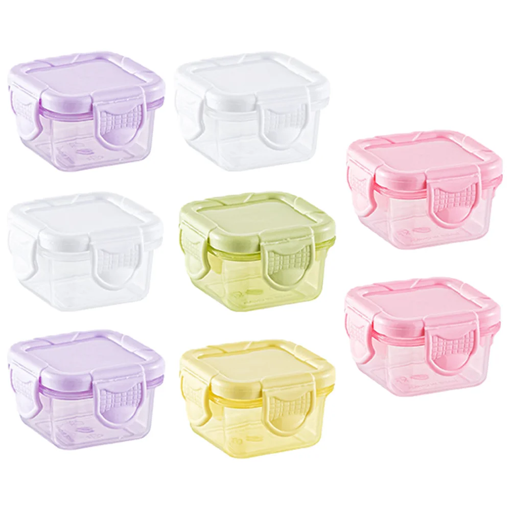 

8 Pcs Children's Food Supplement Box Plastic Containers Dressing for Lunch Assorted Salad Dipping Sauce Cup