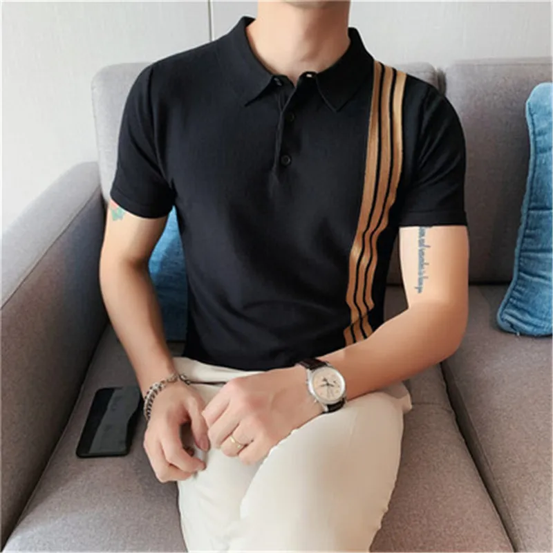 Shorts Polo Tee Men Clothing Short Sleeve Shirt Summer Patchwork Striped Polos T-shirt Casual Slim Fit Korean Golf Male Clothes
Shorts Polo Tee Men Clothing Short Sleeve Shirt Summer Patchwork Striped Polos T-shirt Casual Slim Fit Korean Golf Male Clothes
