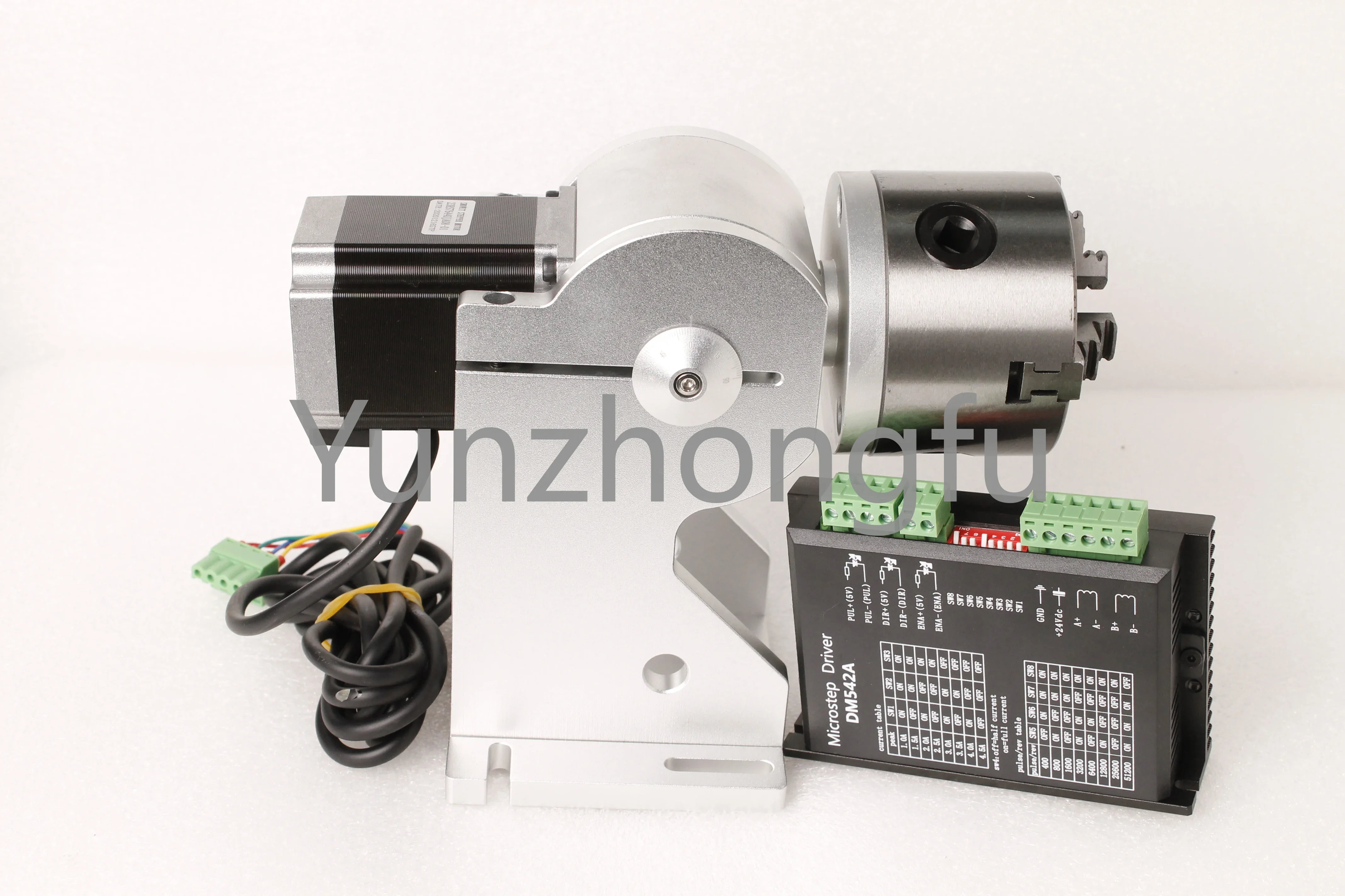 

Laser equipment marking machine spare parts Rotary chuck Rotary Device head axis D80 suport diameter 2 -75 mm