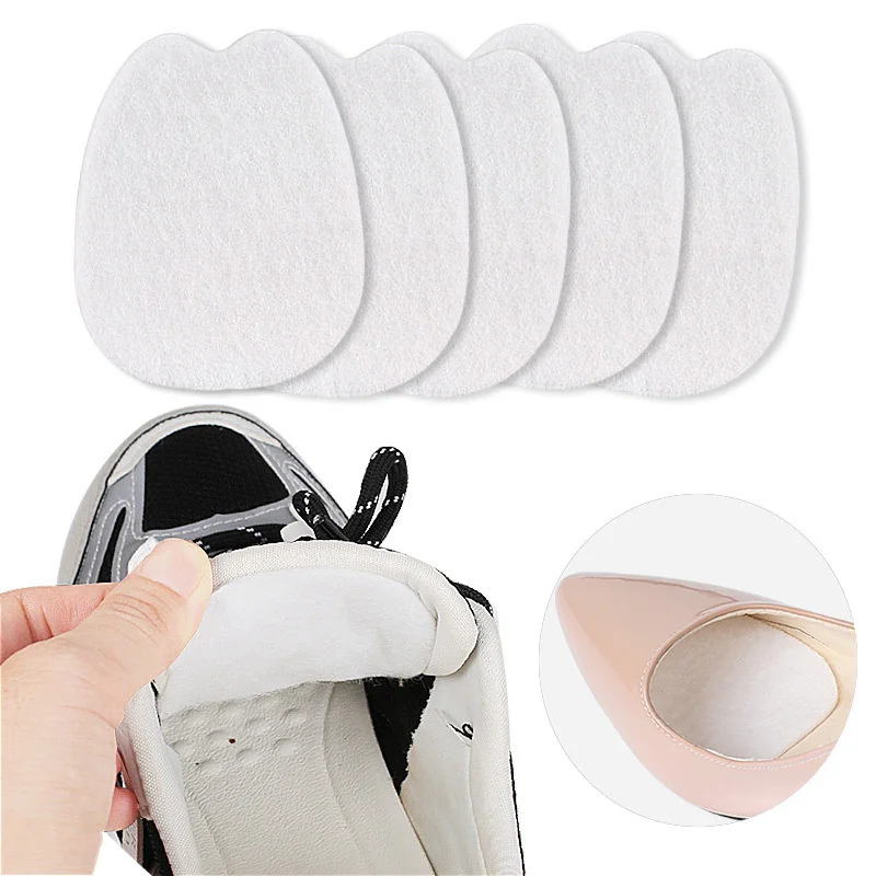 

Felt Forefoot Pads for Sports Shoes Tongue Anti-slip Inserts Foot Pain Protector Self-Adhesive Anti-wear Stickers Half Insoles