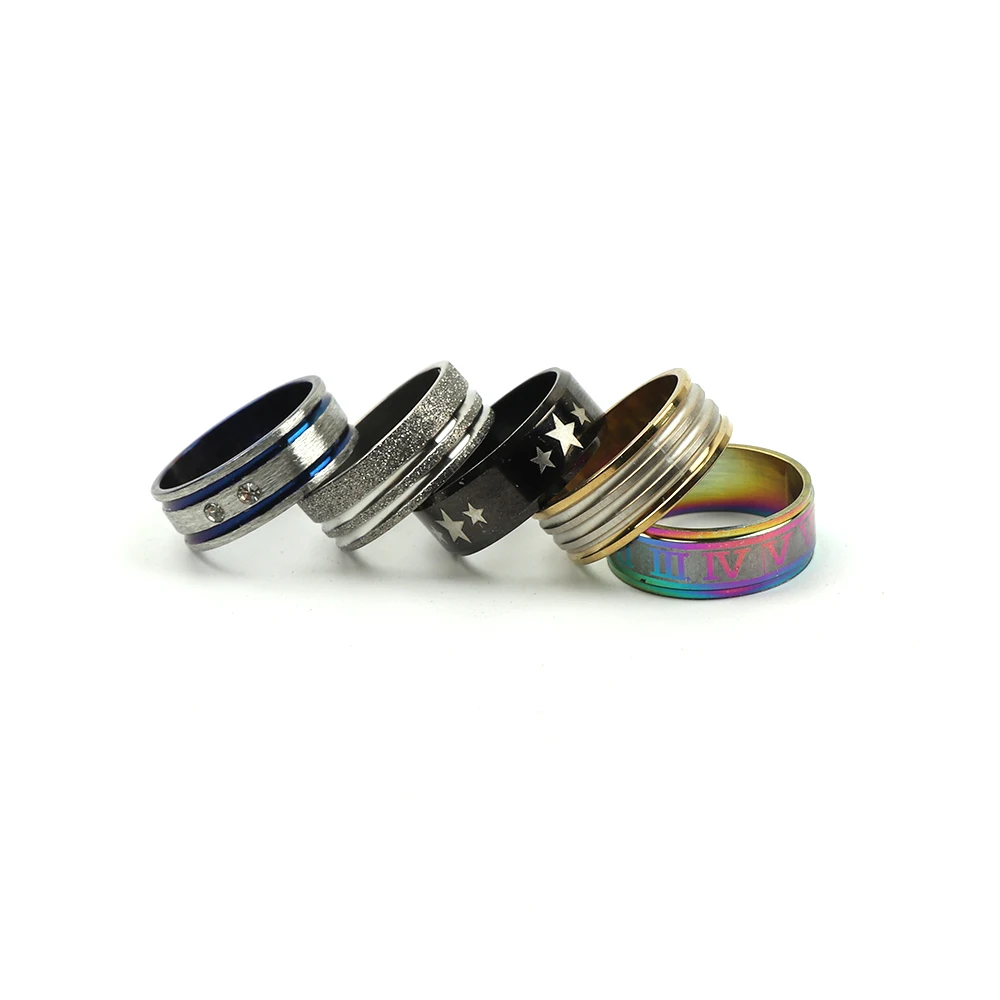 Fashion Men's Stainless Steel Rings Mixed Colors and Versatile Women's Titanium Steel Finger Rings Jewelry Punk Rock Gift
Fashion Men's Stainless Steel Rings Mixed Colors and Versatile Women's Titanium Steel Finger Rings Jewelry Punk Rock Gift