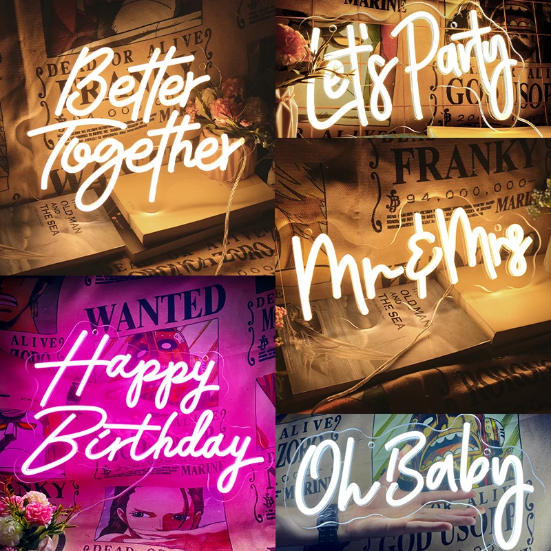 Neon Sign Light Happy Birthday Better Togethe Neon Signs Indoor Wall Lights Neon Letters For Wedding Party Room
Neon Sign Light Happy Birthday Better Togethe Neon Signs Indoor Wall Lights Neon Letters For Wedding Party Room