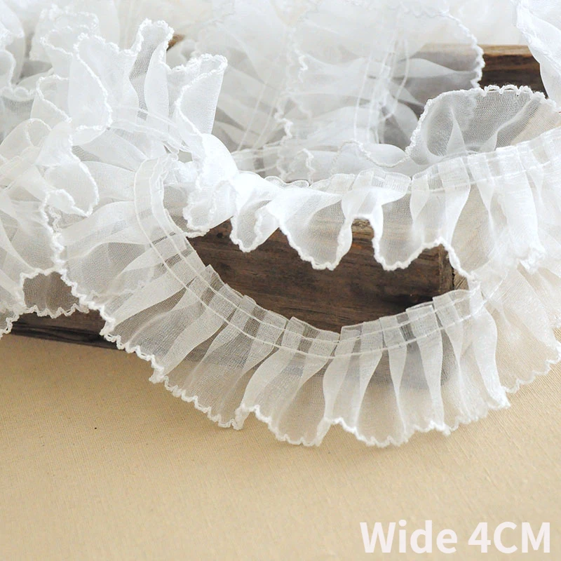 4CM Wide Tulle 3d Pleated Organza Lace Fabric Embroidered Fringed Ribbon Curved Ruffle Trim Doll Clothing Handmade DIY Sewing
4CM Wide Tulle 3d Pleated Organza Lace Fabric Embroidered Fringed Ribbon Curved Ruffle Trim Doll Clothing Handmade DIY Sewing