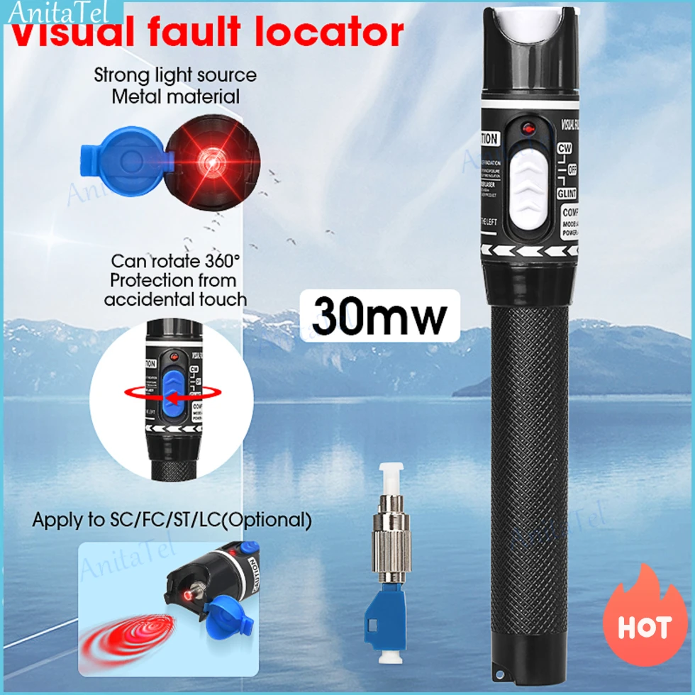 1/10/20/30/50mw VFL Fiber Optical Cable Tester Pen Visual Fault Locator Red Laesr Pen 5-50km Range SC/FC/ST 2.5mm Interface VFL
1/10/20/30/50mw VFL Fiber Optical Cable Tester Pen Visual Fault Locator Red Laesr Pen 5-50km Range SC/FC/ST 2.5mm Interface VFL