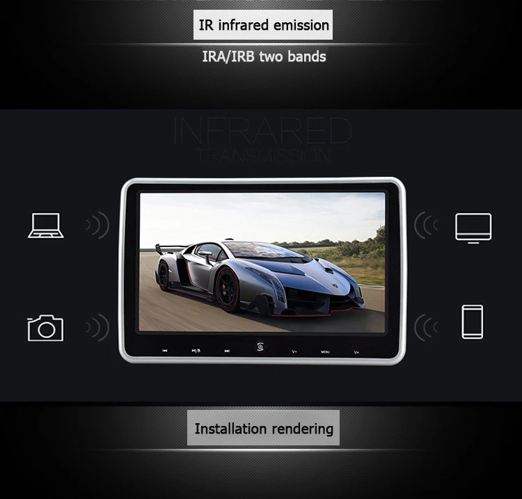 رقيقة جدا شاشة الكريستال السائل 10.1 بوصة سيارة مسند الرأس رصد AV لاعب مرآة ربط FHD1080P شاشة فيديو مع USB/SD الوسائط المتعددة 24 رقيقة جدا شاشة الكريستال السائل 10.1 بوصة سيارة مسند الرأس رصد AV لاعب مرآة ربط FHD1080P شاشة فيديو مع USB/SD الوسائط المتعددة