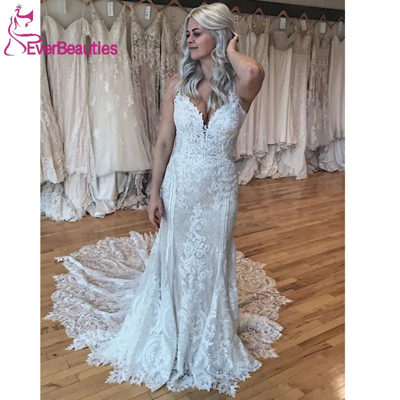 Vestidos De Novia Lace Wedding Dresses Mermaid Boho Robe De Mariee V-Neck Sexy Bohemian Wedding Gowns for Bride
Vestidos De Novia Lace Wedding Dresses Mermaid Boho Robe De Mariee V-Neck Sexy Bohemian Wedding Gowns for Bride