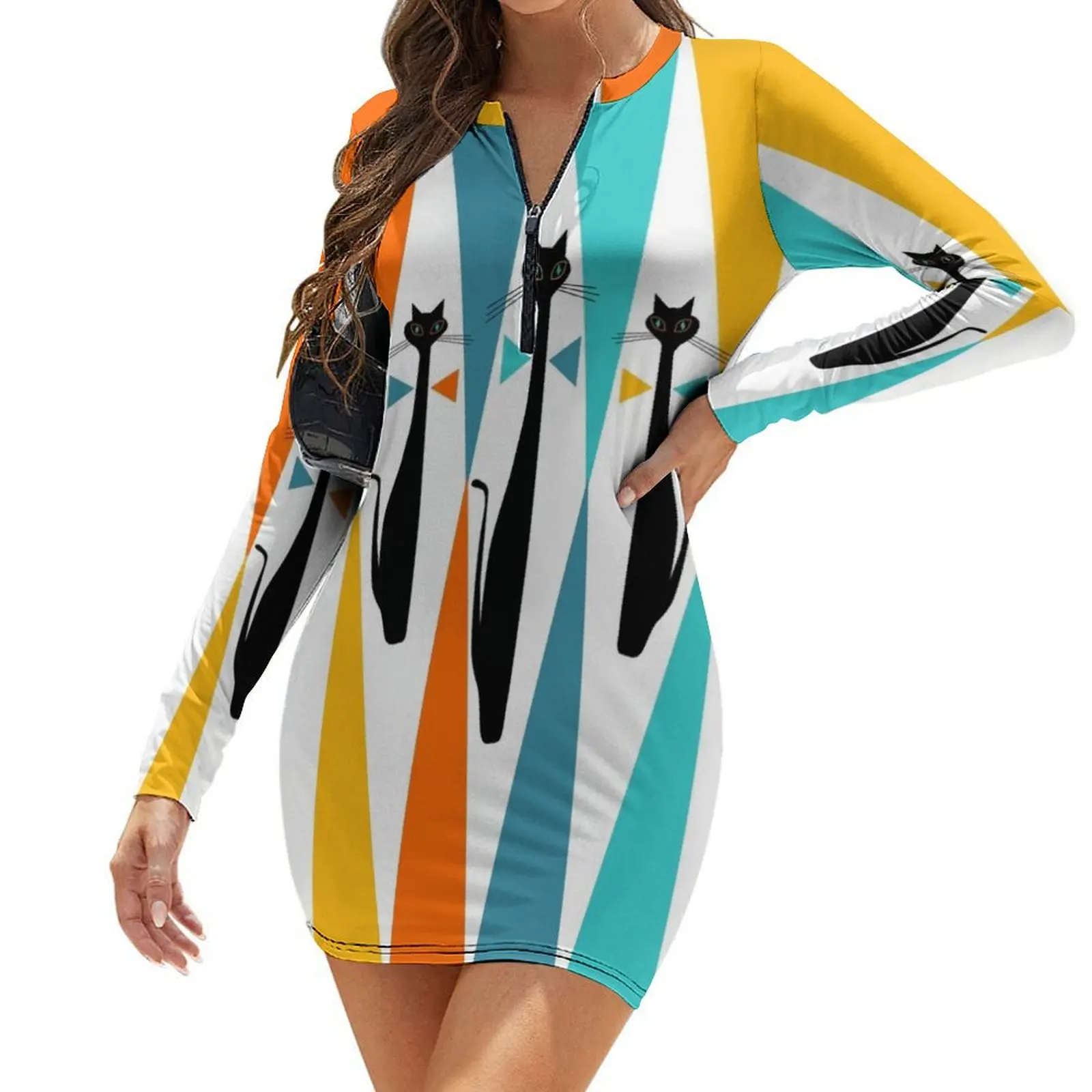 MidCentury Modern Art 10 Jester Cats Long-Sleeve Bodycon Dress summer clothes for women clothes for women
MidCentury Modern Art 10 Jester Cats Long-Sleeve Bodycon Dress summer clothes for women clothes for women