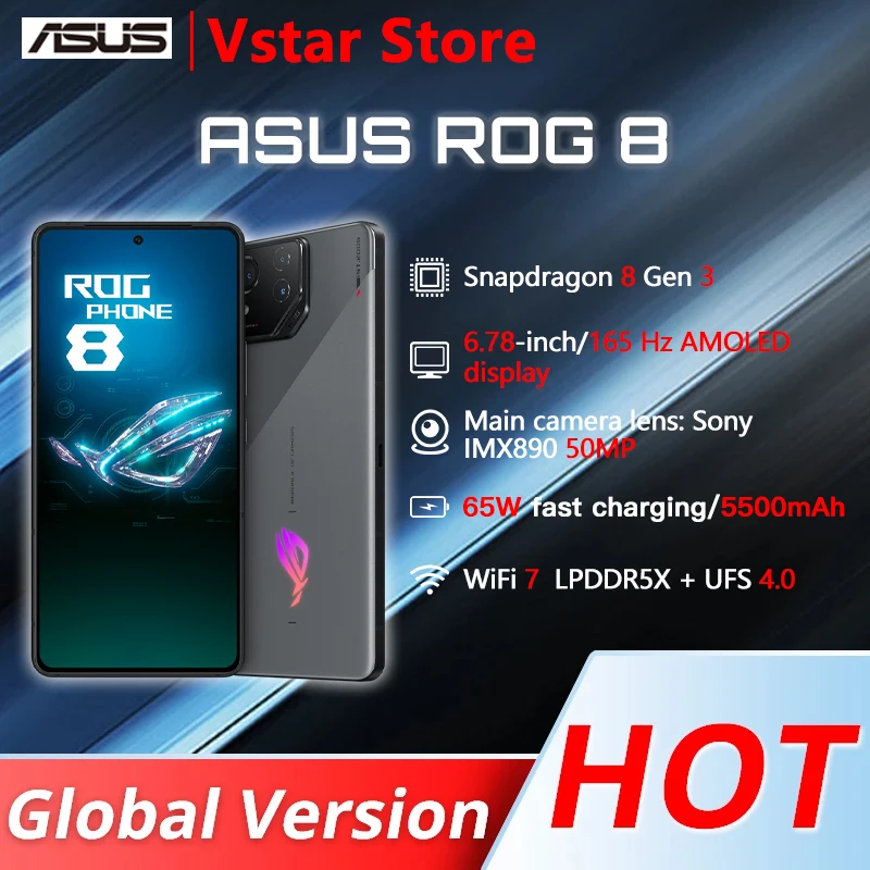 Игровой телефон Глобальная версия ROG 8 & 8 Pro, 6,78 дюйма, Snapdragon 8 Gen 3, 5500 мАч, 65 Вт, быстрая зарядка, три камеры GPS
Игровой телефон Глобальная версия ROG 8 & 8 Pro, 6,78 дюйма, Snapdragon 8 Gen 3, 5500 мАч, 65 Вт, быстрая зарядка, три камеры GPS