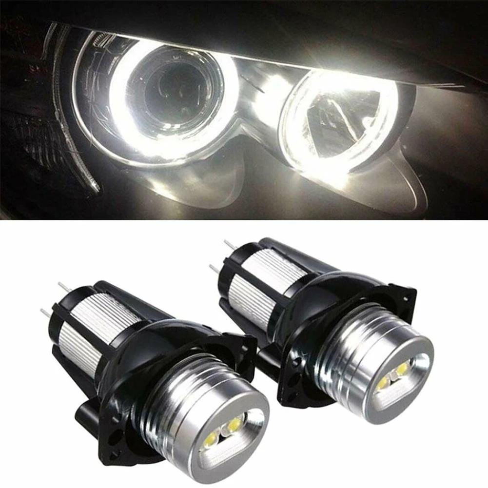 

2pcs Car Angel Eyes LED Bulbs For BMW E90 E91 2006-2008 12V 500LM White 6000K Halo Ring Marker Light Bulb Lamp Auto Accessories