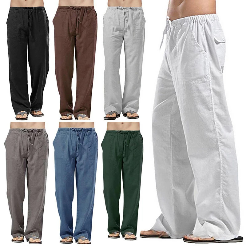 Fashion Mens Linen Wide Pants Korean Trousers Oversize Sports Streetwear Male Spring Yoga Pants Casual Men Clothing Sweatpants
Fashion Mens Linen Wide Pants Korean Trousers Oversize Sports Streetwear Male Spring Yoga Pants Casual Men Clothing Sweatpants