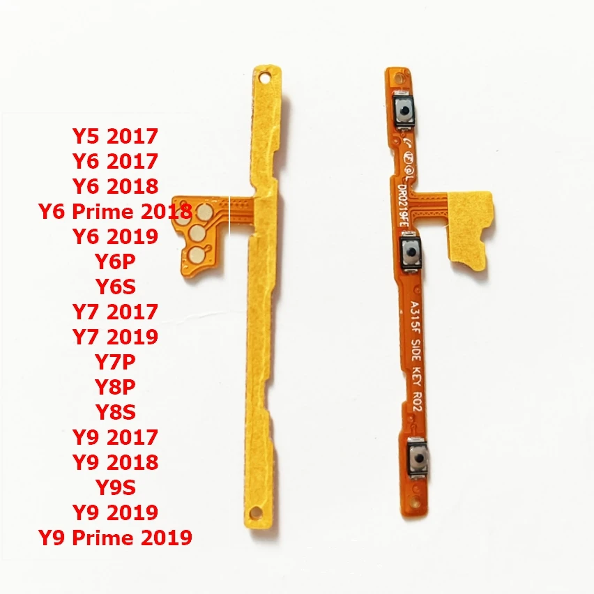 

10Pcs Power Button Switch Volume On / Off Flex Cable For Huawei Y9 2019 Y5 2018 Y6 Pro 2017 Y7 Prime 2020 Y6P Y7P Y8P Y8S Y9S