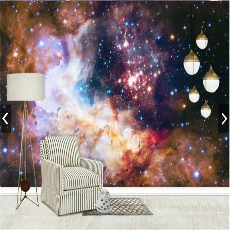 

Custom Starry Galaxy Cosmic 3d Photo Mural Wallpapers for Living Room Bedroom Decor Papel De Parede 3d Wall Papers Home Decor