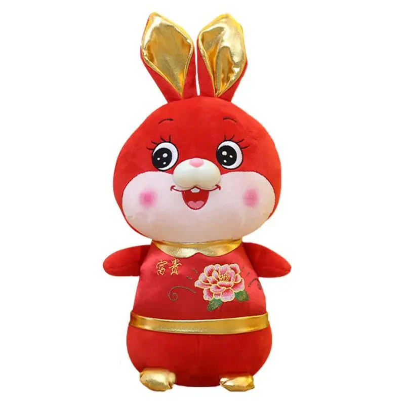 Plush Rabbit Doll Chinese New Year Rabbit With Peony Pattern And Text Rabbit Stuffed Animal Mascot Zodiac Doll For School Supply
Plush Rabbit Doll Chinese New Year Rabbit With Peony Pattern And Text Rabbit Stuffed Animal Mascot Zodiac Doll For School Supply
